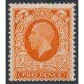 GREAT BRITAIN - 1935 2d orange KGV, sideways Block Cypher watermark, MH – SG # 442b