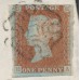 GREAT BRITAIN - 1842 1d red-brown QV, plate 25, check letters HA, used on cover – SG # 8l