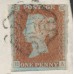 GREAT BRITAIN - 1842 1d red-brown QV, plate 25, check letters HA, used on cover – SG # 8l