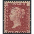 GREAT BRITAIN - 1877 1d red-brown QV, plate 209, check letters IG, MH – SG # 44