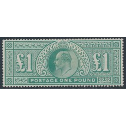 GREAT BRITAIN - 1902 £1 dull blue-green KEVII definitive, MH – SG # 266