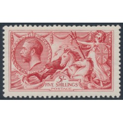 GREAT BRITAIN - 1919 5/- rose-red Sea Horses (Bradbury, Wilkinson), MNH – SG # 416