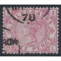 GREAT BRITAIN - 1881 3d carmine QV Telegraph stamp, used – SG # T3