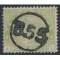 GREAT BRITAIN - 1877 4d sage-green QV Telegraph stamp, used – SG # T5