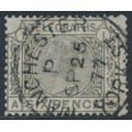 GREAT BRITAIN - 1877 6d grey QV Telegraph stamp, used – SG # T6