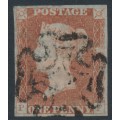 GREAT BRITAIN - 1841 1d red-brown QV, plate 8, check letters PF, used – SG # 7