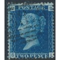 GREAT BRITAIN - 1869 2d deep blue QV, plate 14, check letters SL, used – SG # 47