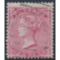 GREAT BRITAIN - 1857 4d rose-carmine QV, Large Garter watermark, used – SG # 66