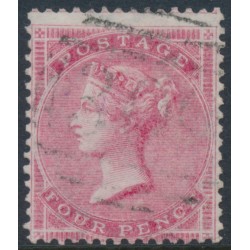 GREAT BRITAIN - 1857 4d rose-carmine QV, Large Garter watermark, used – SG # 66