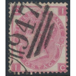 GREAT BRITAIN - 1872 3d rose QV, Spray of Rose watermark, plate 9, used – SG # 103