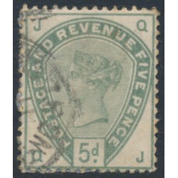 GREAT BRITAIN - 1883 5d dull green QV, crown watermark, used – SG # 193