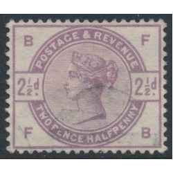 GREAT BRITAIN - 1883 2½d lilac QV, crown watermark, used – SG # 190