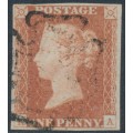 GREAT BRITAIN - 1841 1d red-brown QV, plate 11, check letters KA, used – SG # 7