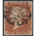 GREAT BRITAIN - 1841 1d red-brown QV, plate 16, check letters DG, used – SG # 8