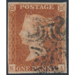GREAT BRITAIN - 1841 1d red-brown QV, plate 17, check letters KA, used – SG # 8