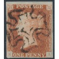 GREAT BRITAIN - 1841 1d red-brown QV, plate 18, check letters KA, used – SG # 8