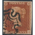 GREAT BRITAIN - 1841 1d red-brown QV, plate 19, check letters QA, used – SG # 8