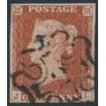 GREAT BRITAIN - 1843 1d red-brown QV, plate 30, '2' Maltese Cross cancel – SG # 8ub