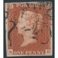 GREAT BRITAIN - 1843 1d red-brown QV, plate 31, '11' Maltese Cross cancel – SG # 8uk