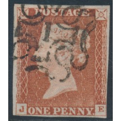 GREAT BRITAIN - 1843 1d red-brown QV, plate 41, '1' Maltese Cross cancel – SG # 8ua