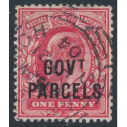 GREAT BRITAIN - 1902 1d scarlet KEVII o/p GOVT PARCELS, used – SG # O74