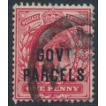 GREAT BRITAIN - 1902 1d scarlet KEVII o/p GOVT PARCELS, used – SG # O74