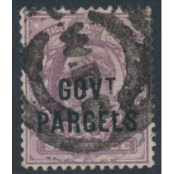 GREAT BRITAIN - 1902 6d purple KEVII o/p GOVT PARCELS, used – SG # O76