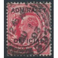 GREAT BRITAIN - 1903 1d scarlet KEVII o/p ADMIRALTY OFFICE, used – SG # O102