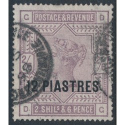 GREAT BRITAIN - 1888 12pi on 2/6 lilac QV, for use in The Levant, used– SG # 3a