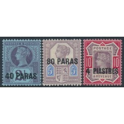 GREAT BRITAIN - 1887 2½d to 10d QV Jubilee set of 3, o/p for use in The Levant, MNH – SG # 4-6