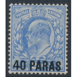 GREAT BRITAIN - 1902 40pa on 2½d blue KEVII, for use in The Levant, MH – SG # 8