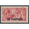 GREAT BRITAIN - 1921 90pi on 5/- red KGV Seahorses, for use in The Levant, MH – SG # 49