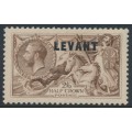 GREAT BRITAIN - 1921 2/6 brown KGV Seahorses, o/p LEVANT, MH – SG # L24