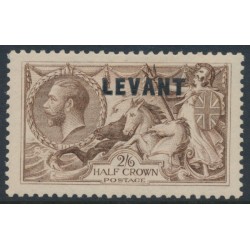 GREAT BRITAIN - 1921 2/6 brown KGV Seahorses, o/p LEVANT, MH – SG # L24