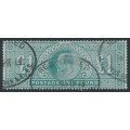 GREAT BRITAIN - 1911 £1 green KEVII definitive, used – SG # 320