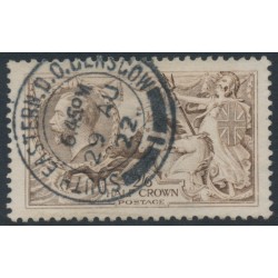 GREAT BRITAIN - 1918 2/6 pale brown Sea Horses (Bradbury, Wilkinson), used – SG # 415a