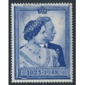 GREAT BRITAIN - 1948 £1 blue Royal Silver Wedding, used – SG # 494