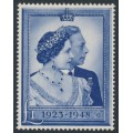 GREAT BRITAIN - 1948 £1 blue Royal Silver Wedding, MNH – SG # 494