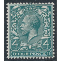 GREAT BRITAIN - 1913 4d deep grey-green KGV, Simple Cypher watermark, MH – SG # 378