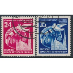 EAST GERMANY / DDR - 1952 World Peace Congress set of 2, used – Michel # 320-321