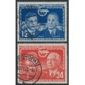 EAST GERMANY / DDR - 1951 German-Soviet Friendship set of 2, used – Michel # 296-297