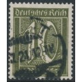 GERMANY - 1921 10pfg dark brown-olive Numeral, lozenges watermark, geprüft, used – Michel # 159