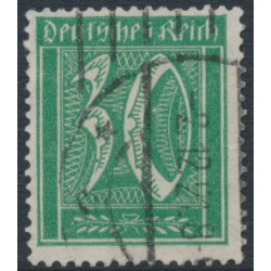 GERMANY - 1921 30pfg green Numeral, lozenges watermark, used – Michel # 162