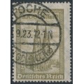 GERMANY - 1923 10,000Mk brown-olive Cologne Cathedral, geprüft, used – Michel # 262a