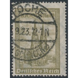 GERMANY - 1923 10,000Mk brown-olive Cologne Cathedral, used – Michel # 262a