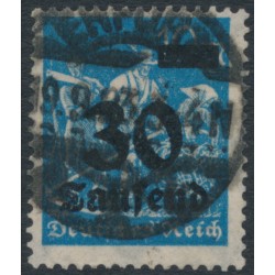 GERMANY - 1923 30Tausend on 10Mk blue Harvester, geprüft, used – Michel # 284