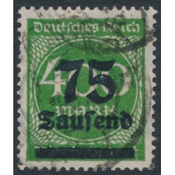 GERMANY - 1923 75Tausend on 400Mk green Numeral, used – Michel # 287a