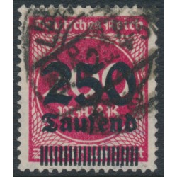 GERMANY - 1923 250Tausend on 200Mk red Numeral, used – Michel # 292