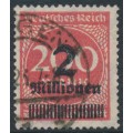 GERMANY - 1923 2Millionen on 200Mk dull carmine-red Numeral, geprüft, used – Michel # 309AIa