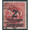 GERMANY - 1923 2Millionen on 200Mk red Numeral, used – Michel # 309a